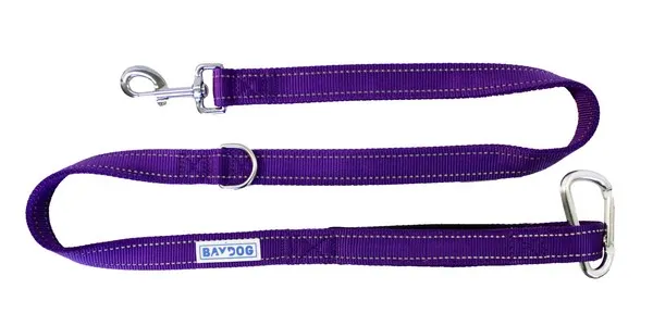 4' Baydog Purple Hudson Leash - Hard Goods